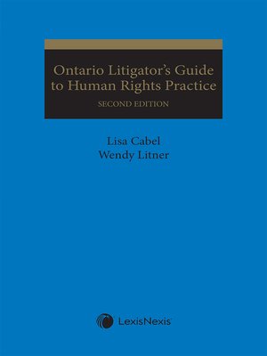 cover image of Ontario Litigator's Guide to Human Rights Practice